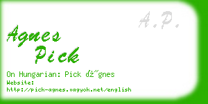 agnes pick business card